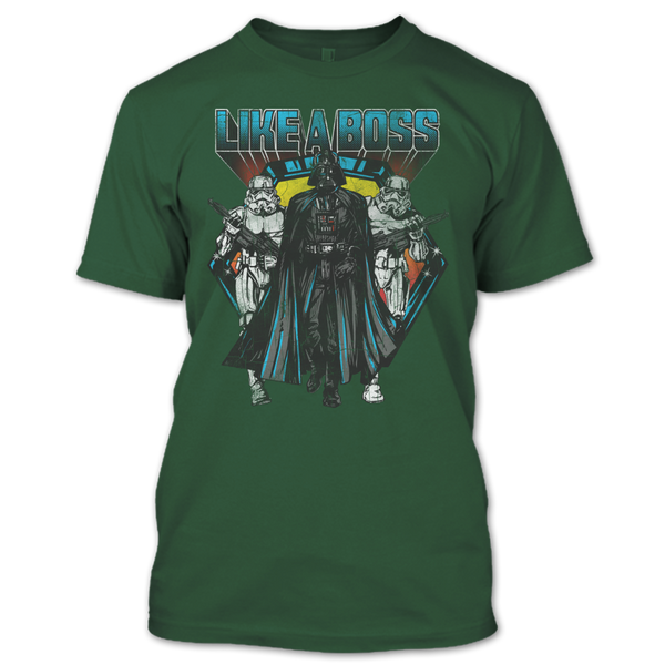 A black t-shirt with the shopify logo