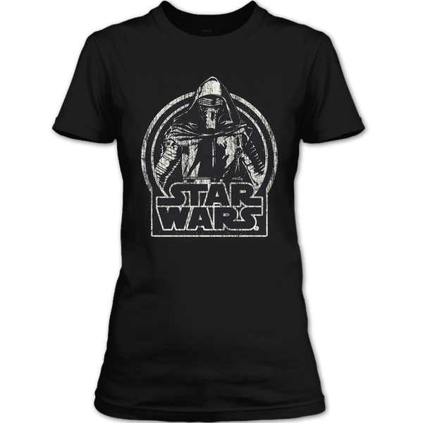 A black t-shirt with the shopify logo