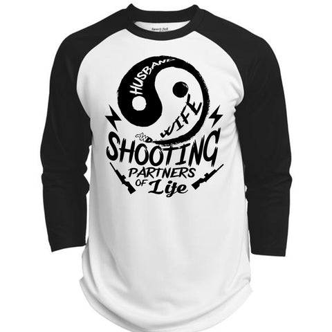 A black t-shirt with the shopify logo