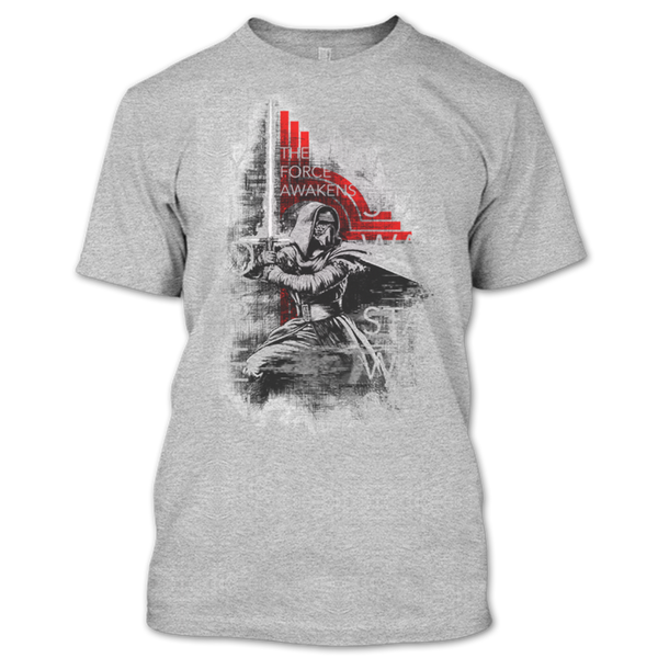 A black t-shirt with the shopify logo