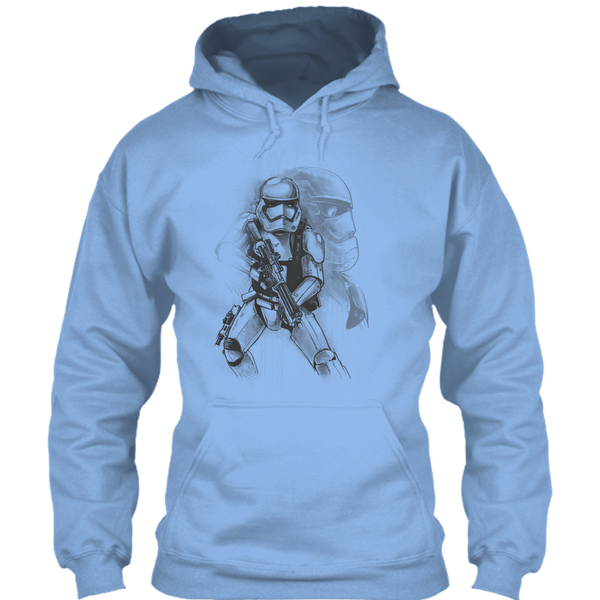 A black t-shirt with the shopify logo