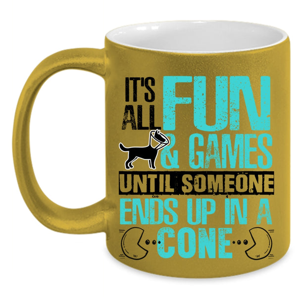 Funny Gaming Coffee Mug, It's All Fun And Games Accent Mug