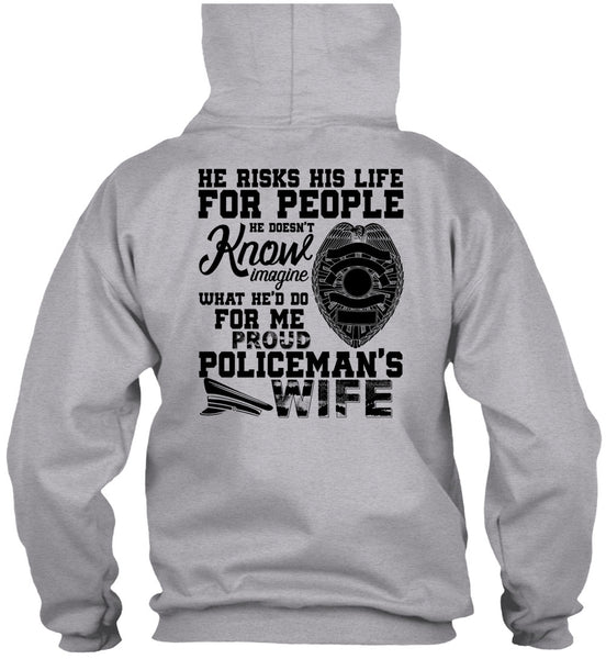 Proud Policeman's Wife T Shirt, I Love Police T Shirt