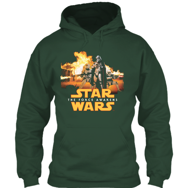 A black t-shirt with the shopify logo