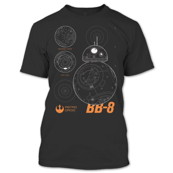 A black t-shirt with the shopify logo