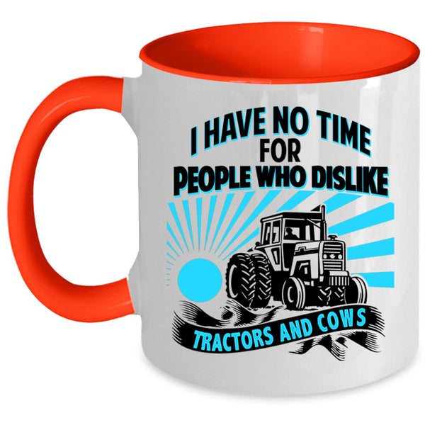 Cool Farmer Coffee Mug, Tractors And Cows Accent Mug