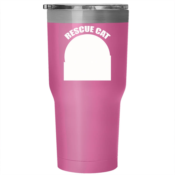 Rescue Cat Mom Tumbler 30 oz Stainless Steel, Best Gift For Mom Travel Mug
