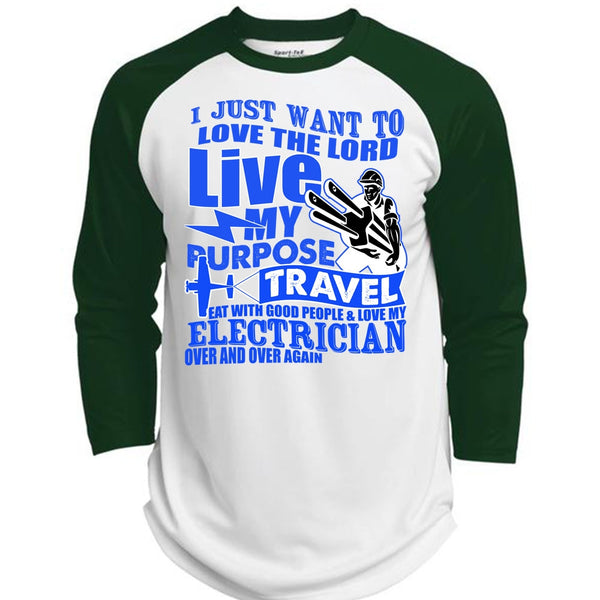 Love My Electrician T Shirt, My Purpose Travel T Shirt, Awesome T-Shirts  (Polyester Game Baseball Jersey)