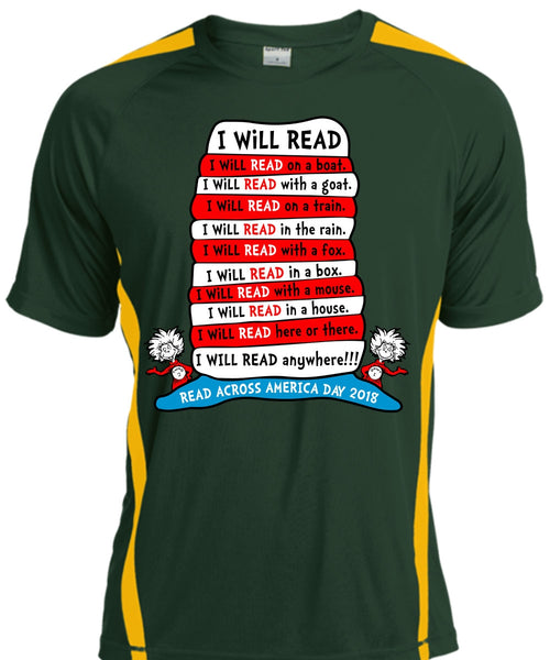 Dr. Seuss T Shirt, I Will Read On Boat T Shirt, The Cat in the Hat T Shirt, I Will Read Anywhere T Shirt, Cool Shirt