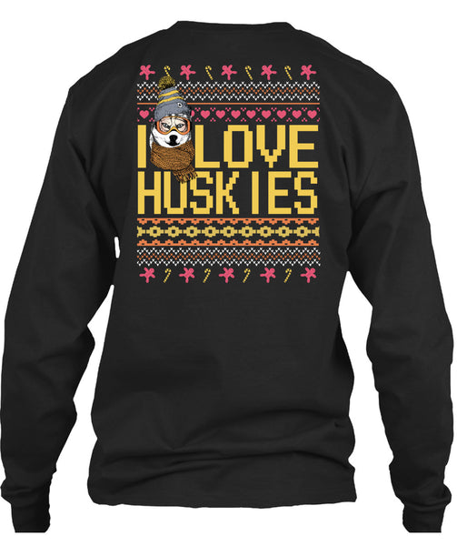 I Love Huskies T Shirt, This Girl Loves Christmas T Shirt