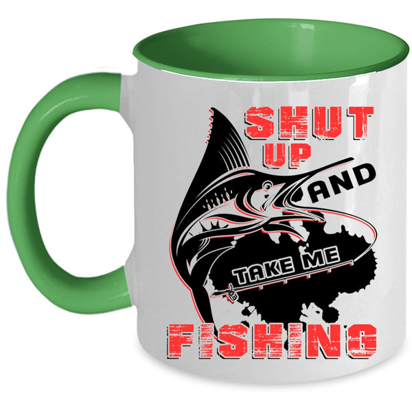 Cool Fisher Coffee Mug, Take Me Fishing Accent Mug