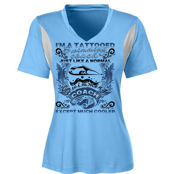 I'm A Tattooed Swimming Coach T Shirt, I Love Swimming T Shirt, Awesome T-Shirts