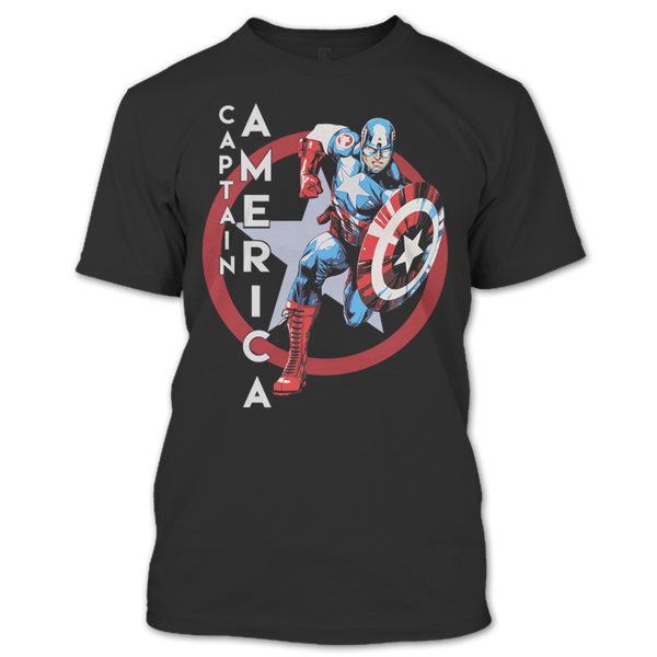 A black t-shirt with the shopify logo