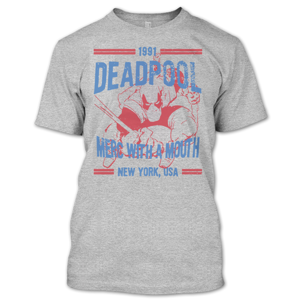 A black t-shirt with the shopify logo