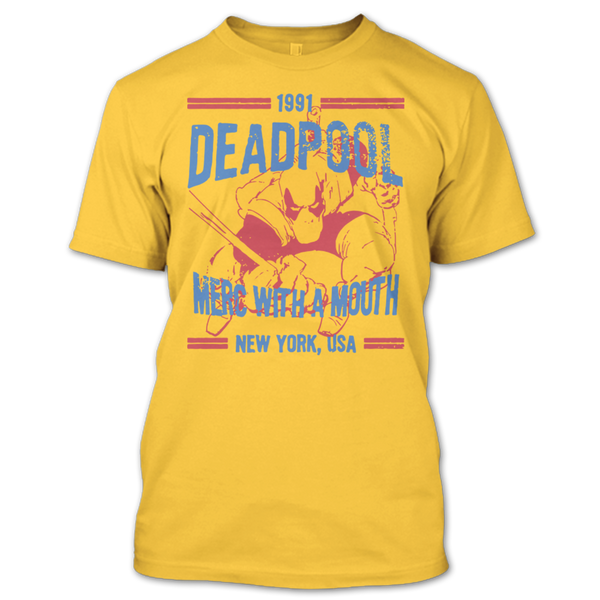 A black t-shirt with the shopify logo