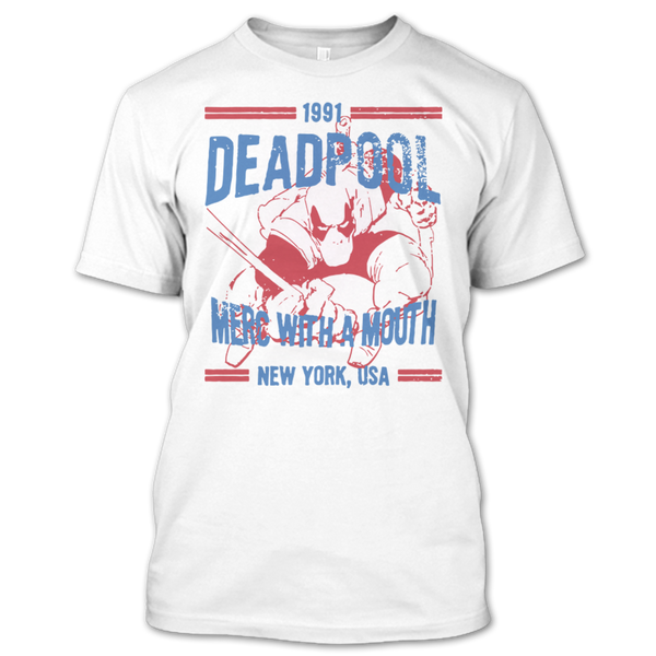 A black t-shirt with the shopify logo