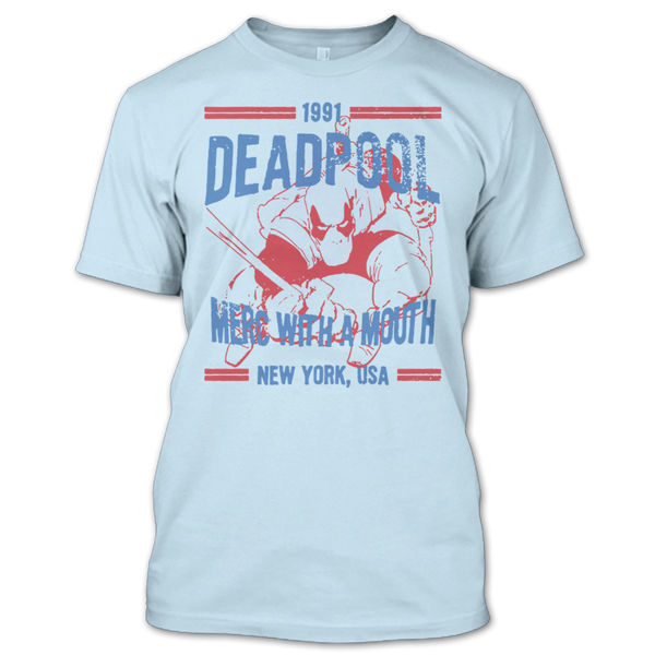 A black t-shirt with the shopify logo