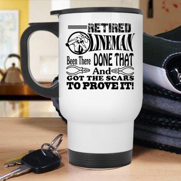 Gift For Retired Lineman Travel Mug, Retired Lineman Mug