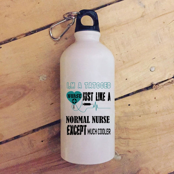 I'm A Tatooed Nurse 20 oz Stainless Steel Bottle,Funny Gift For Nurses Outdoor Sports Water Bottle