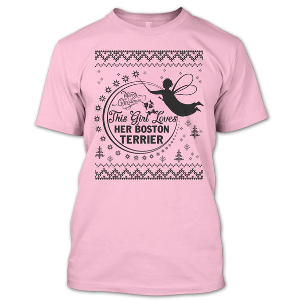 Merry Christmas T Shirt, Coolest Boston Terrier T Shirt