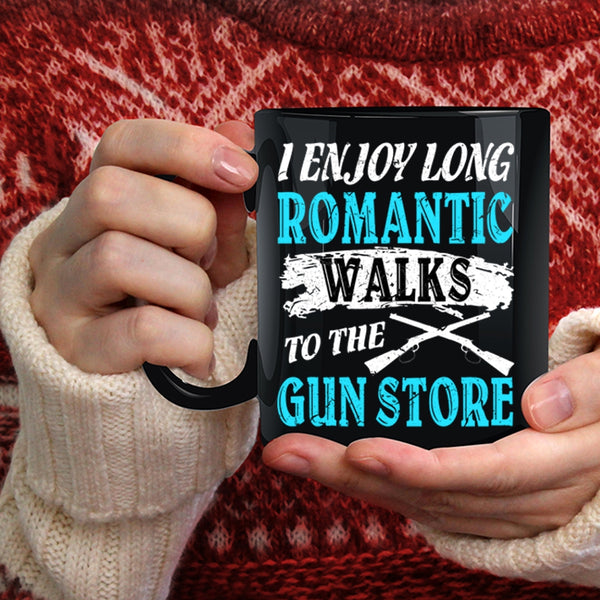 I Enjoy Long Romantic Walks Coffee Mug, Cool Gift Coffee Cup
