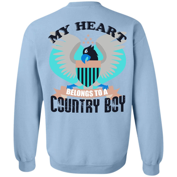 I Love Veteran T Shirt, My Heart Belongs To A Country Boy Sweatshirt