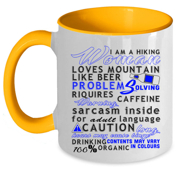 Loves Mountain Coffee Mug, I Am A Hiking Woman Accent Mug