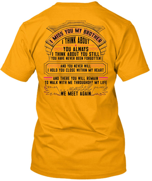 I Miss You My Brother T Shirt, I Love Brother T Shirt