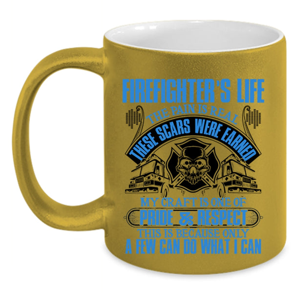 Awesome Gift For Firefighter Coffee Mug, Firefighter's Life Accent Mug