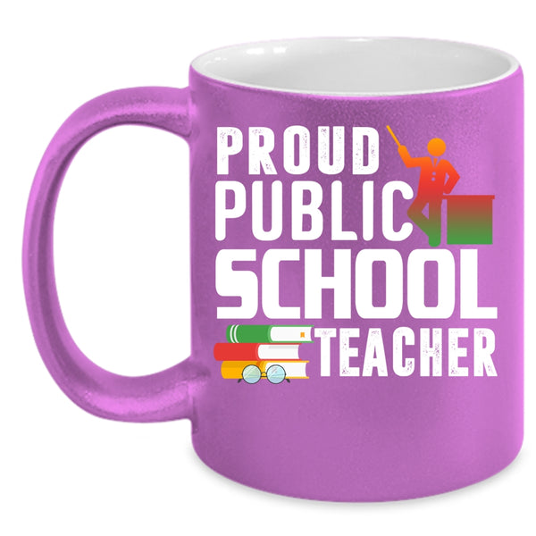 Proud Public School Teacher Coffee Mug, Cat Lovers Coffee Cup