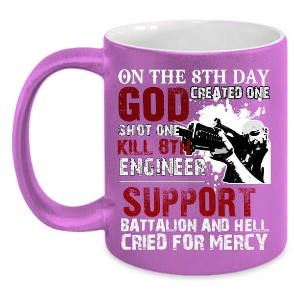 On The 8th Day Created Engineer Coffee Mug, Cool Engineers Coffee Cup