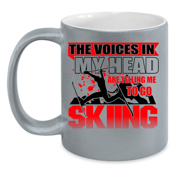 Go Skiing Coffee Mug, The Voices In My Head Accent Mug