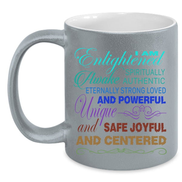 Funny Yoga Coffee Mug, I Am Enlightened Spiritually Accent Mug