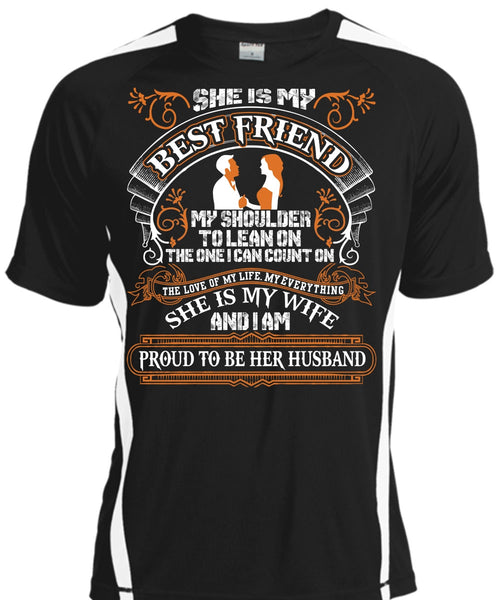 A black t-shirt with the shopify logo