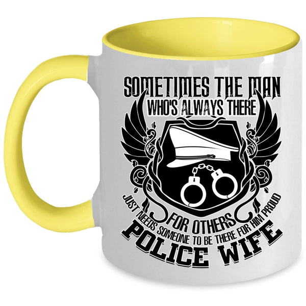 Best Gift For Police Wife Coffee Mug, Proud Police Wife Accent Mug