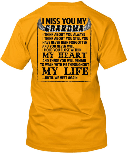 I Miss You My Grandma T Shirt, I Love Nana T Shirt