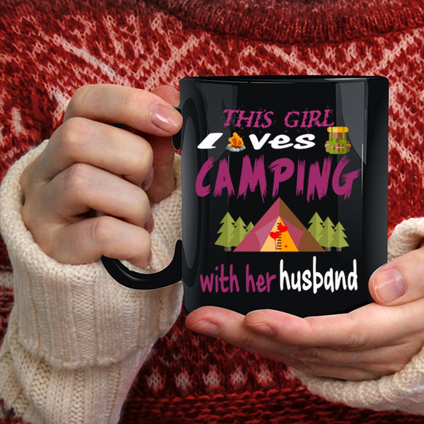 This Girl Loves Camping With Her Husband Coffee Mug, Married Coffee Cup