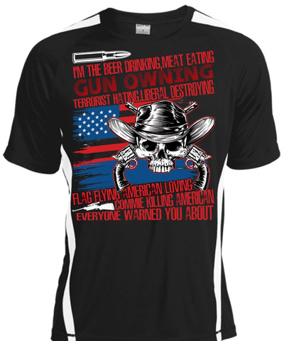 A black t-shirt with the shopify logo