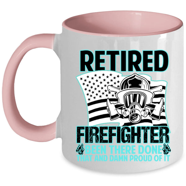 Cool Gift For Grandpas Coffee Mug, Retired Firefighter Accent Mug