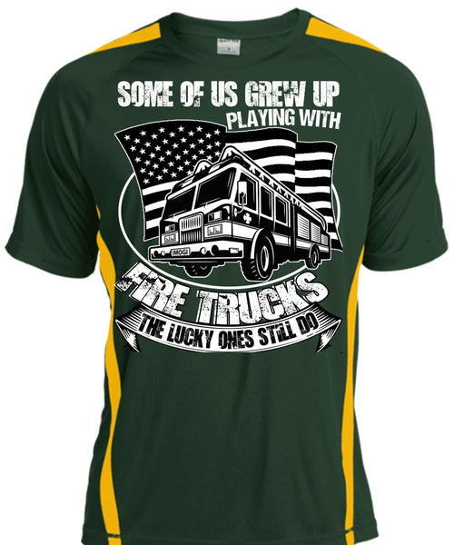 Playing With Fire Trucks T Shirt, I Love Firefighter T Shirt, Cool Shirt