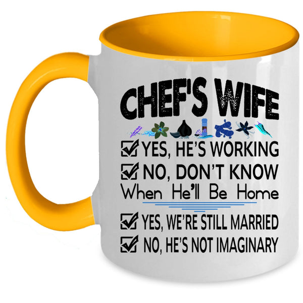 Lovely Gift For Chef's Wife Coffee Mug, Chef's Wife Accent Mug