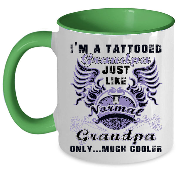 Awesome Grandpa Coffee Mug, I'm A Tattooed Grandpa Accent Mug