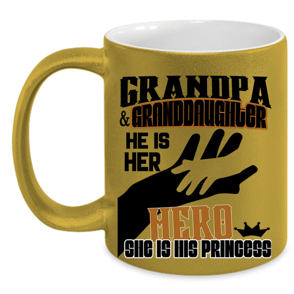 Best Grandpa Coffee Mug, Grandpa And Granddaughter Accent Mug