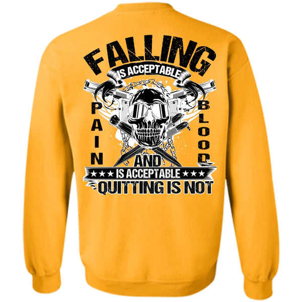 I Love Veteran T Shirt, Falling Is Acceptable Sweatshirt