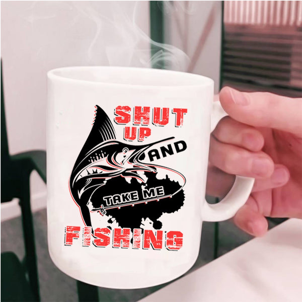 Cool Fisher Coffee Mug, Take Me Fishing Cup