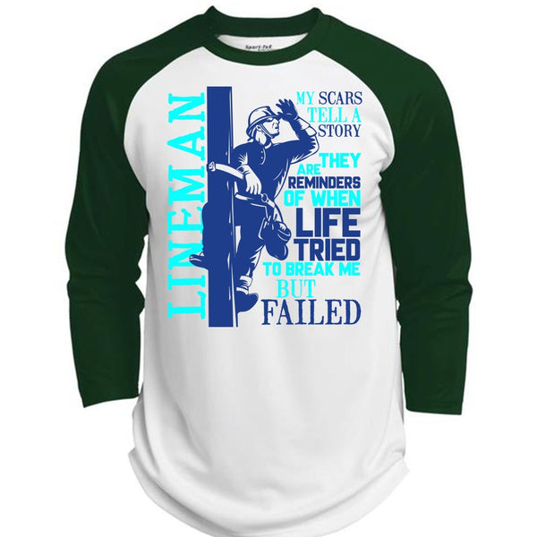 Lineman My Scars Tell A Story T Shirt, I Love Lineman T Shirt, Awesome T-Shirts  (Polyester Game Baseball Jersey)
