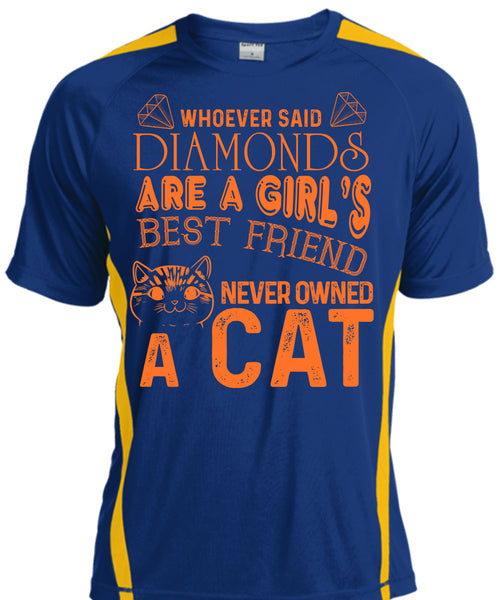Diamonds Are A Girl's Best Friend Never Owned A Cat T Shirt, I Love Cat T Shirt, Cool Shirt