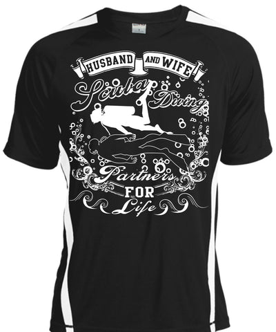 A black t-shirt with the shopify logo