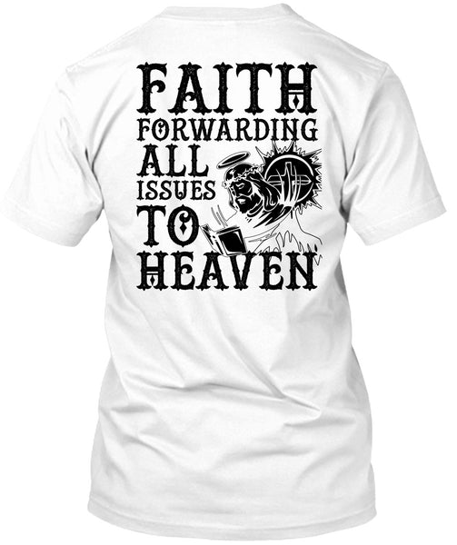 A black t-shirt with the shopify logo