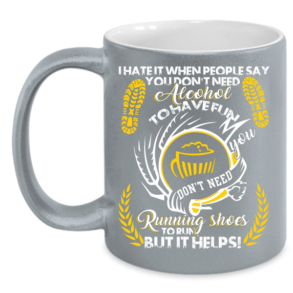 You Don't Need Running Shoes To Run Coffee Mug, Funny Runner Coffee Cup
